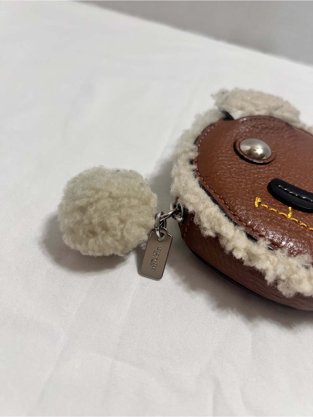 Extremely Rare Coach F64710  Teddy Bear Leather and Shearling Coin Purse - Picture 16 of 16
